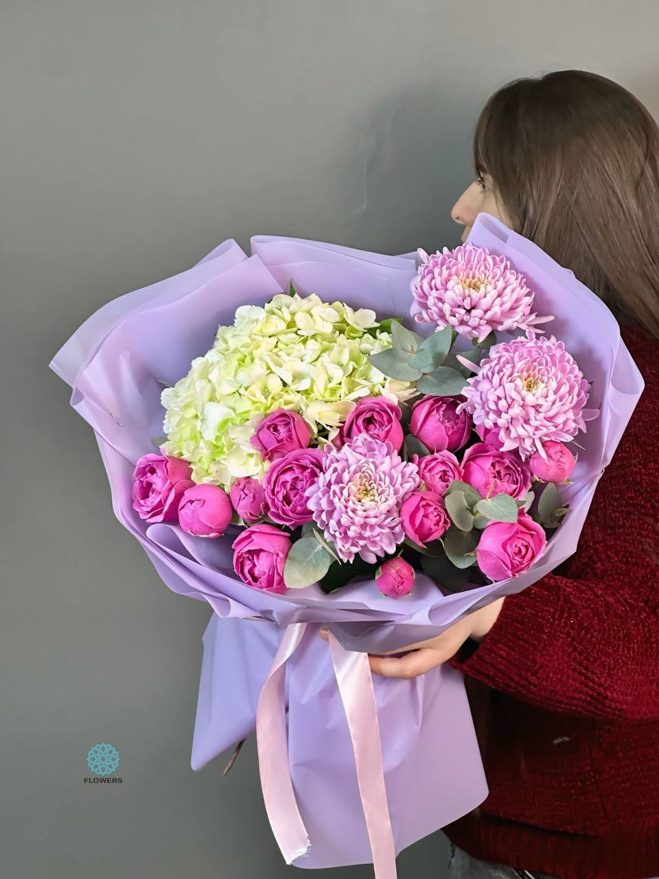 Mixed Rose Bouquet with Chrysanthemums