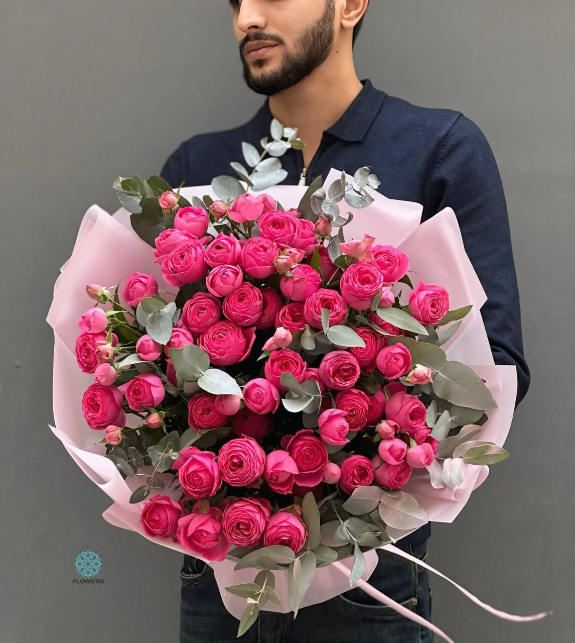 Pink Bouquet with Pink Spray Roses