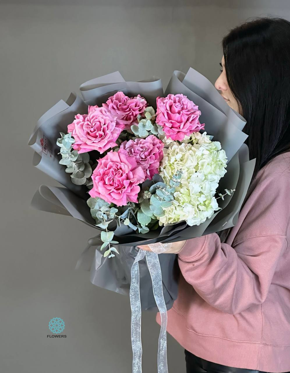White Hydrangeas and Spray Roses